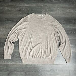 Donald Ross Mens Merino Wool Sweater Size XXL Brown Pullover Long‎ Sleeve Preppy